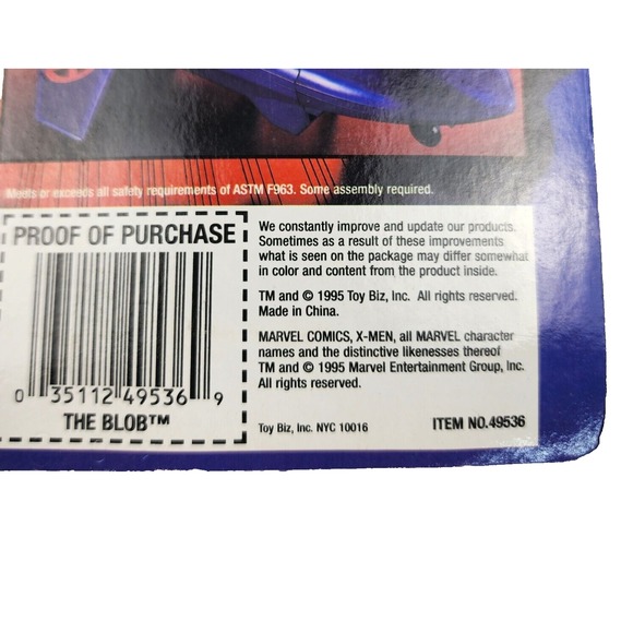 X-Men X-Force The Blob with Rubber Blubber Belly With Card ToyBiz 1995 - SEALED - Picture 10 of 10